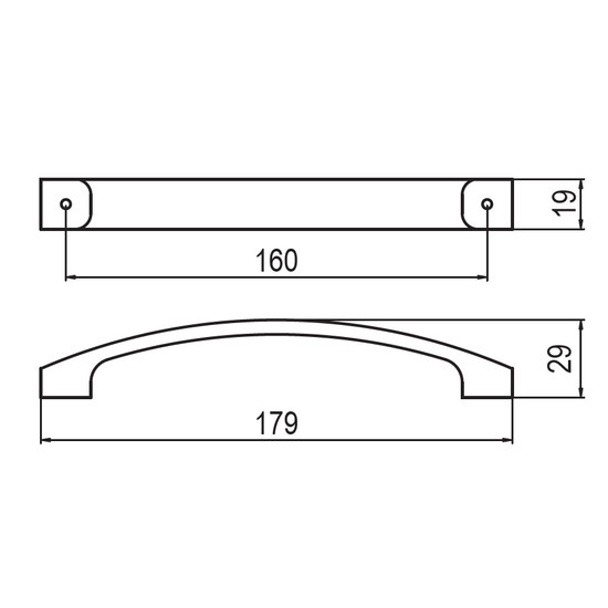 Fogantyú RF 106-160 160 Matt aluminium