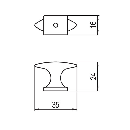 Fogantyú RF 114-000 35x16 Antikolt bronz