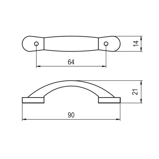 Fogantyú RF 132-64 Króm FÉM