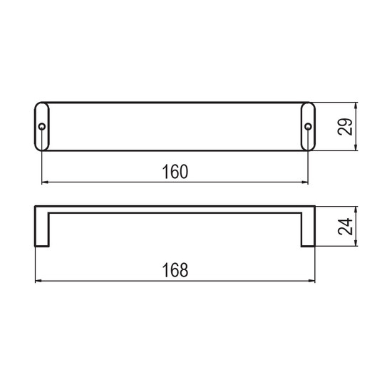 Fogantyú RF 169-160 160 Nikkel