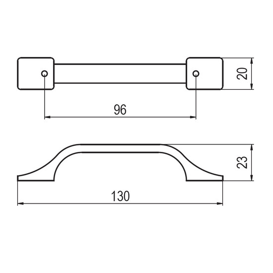 Fogantyú RF 215-96 96 Antikolt bronz