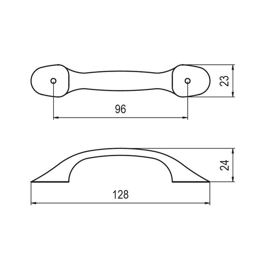 Fogantyú RF 501-96 96 Antikolt ezüst