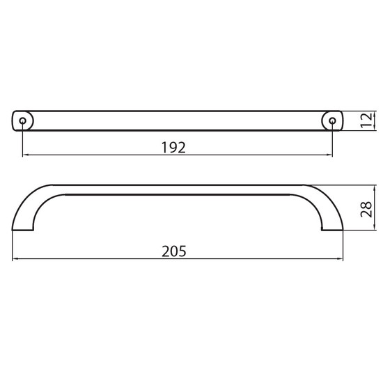 Fogantyú RF C265-11 192 Galvanizált nikkel