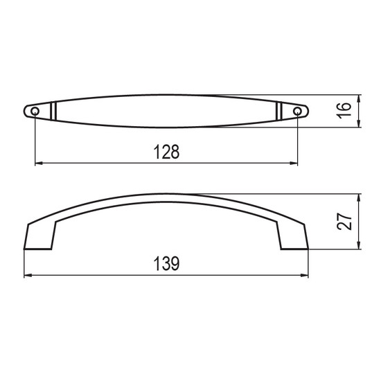 Fogantyú RF E006-128 128 Nikkel