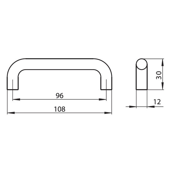 Fogantyú RF S113-108 96 Lakkozott Fenyő Fa