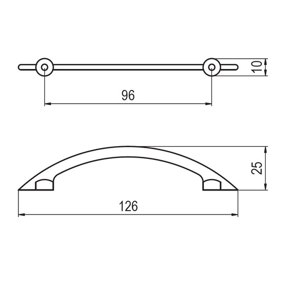 Fogantyú T204-96 Réz