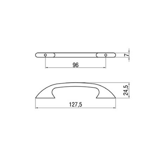 Fogantyú T223-96 Fekete nikkel