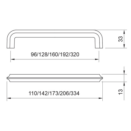 Fogantyú WMN772.320.00T2 ANTIK FEKETE FÉM 320 Fogantyú WMN772.320.00T2 ANTIK FEKETE FÉM 320