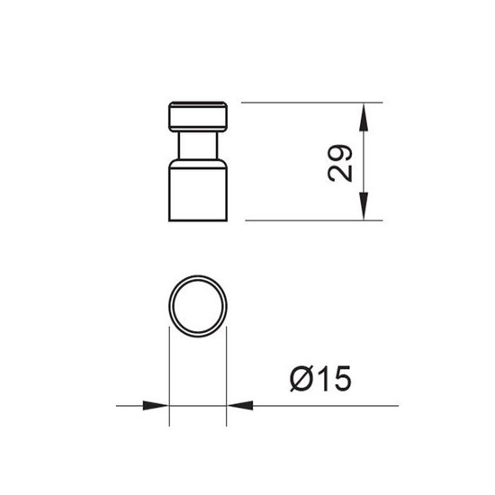 Fogantyú Wpo785.000.00c5 Antik réz 15mm gomb