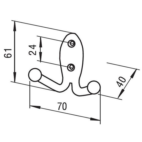 Fogas akasztó 1421 PB12 Matt fekete