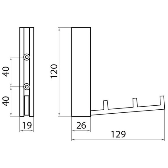 Fogas akasztó 2295-121 ZN1A4 Króm-Fehér