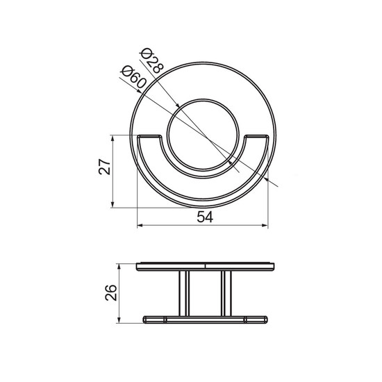 Fogas akasztó 2332-ZN1-KV1S Króm