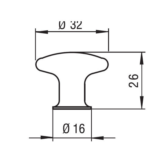 Fogas akasztó 913-32 Gomb Réz