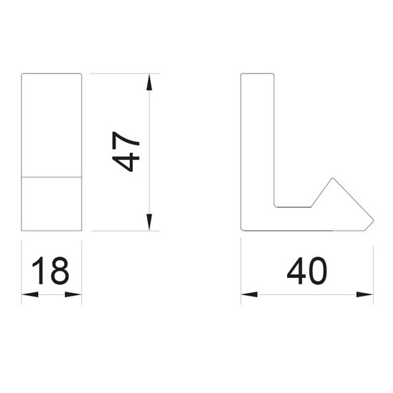 Fogas akasztó ART 4400 18x47x32 mm ANTRACIT SZÜRKE Fogas akasztó ART 4400 18x47x32 mm ANTRACIT SZÜRKE