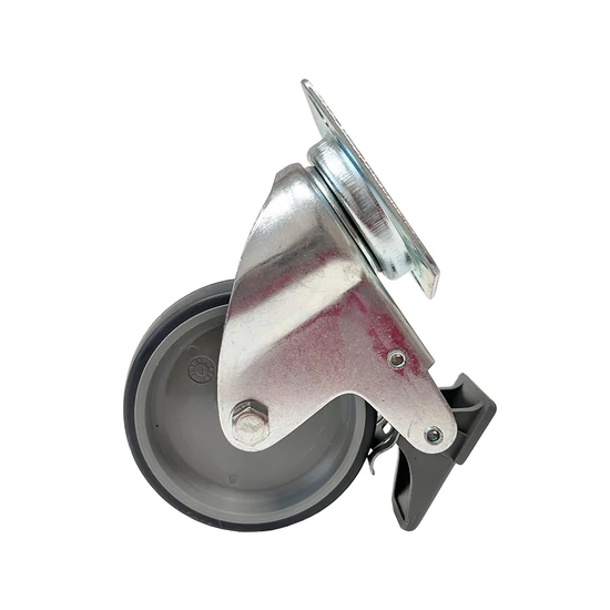 Ipari görgő 38-as sorozat 75mm Forgó fékes, 60x60mm talp, 101mm magas, 70kg