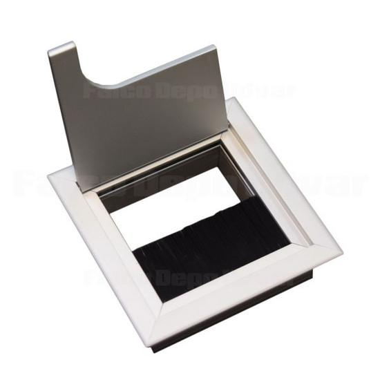 Kábelkivezető 80x80mm Fém Elox-Aluminium