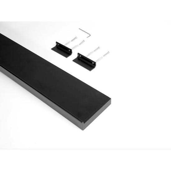 Konyhai fémrács HORIZON BIG falipolc 3db akasztó nélkül 600x30x100mm Fekete