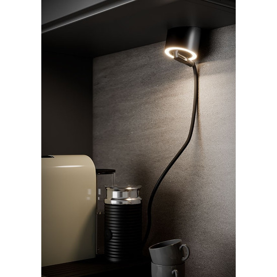 LED VILÁGÍTÁS UNIKA 4.5W 2700-4000K 24V DC D=75mm 230V-OS DUGALJJAL FEKETE
