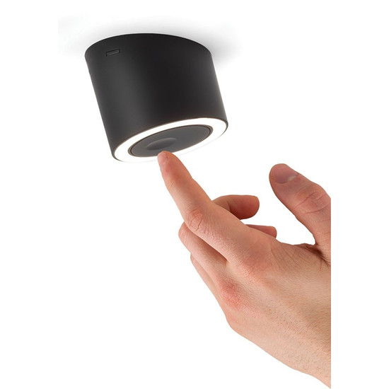 LED VILÁGÍTÁS UNIKA 4.5W 2700-4000K 24V DC D=75mm DIMMELHETŐ KAPCSOLÓVAL FEKETE