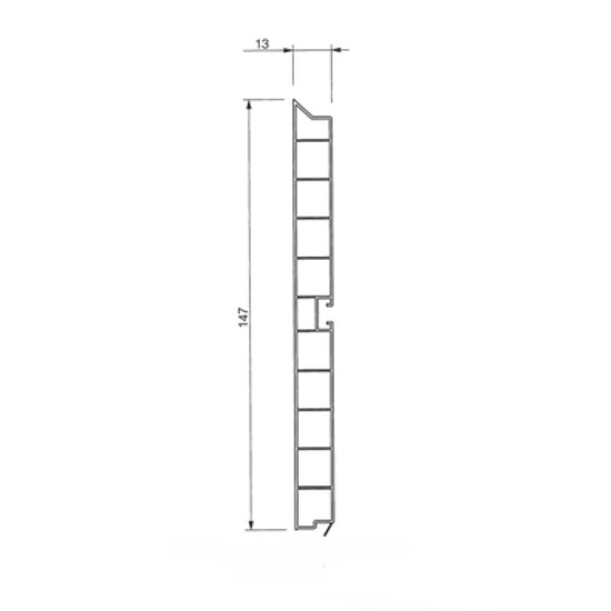 Lábazati előlap 150mm-4fm Aluminium