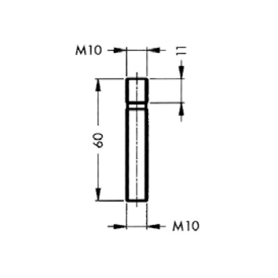 Menetes szár 811 00 Z1 11 45 M10x60mm Acél