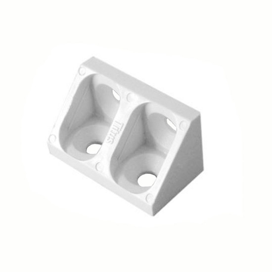 Polcrögzítő műangyag 10x10x30mm Fehér