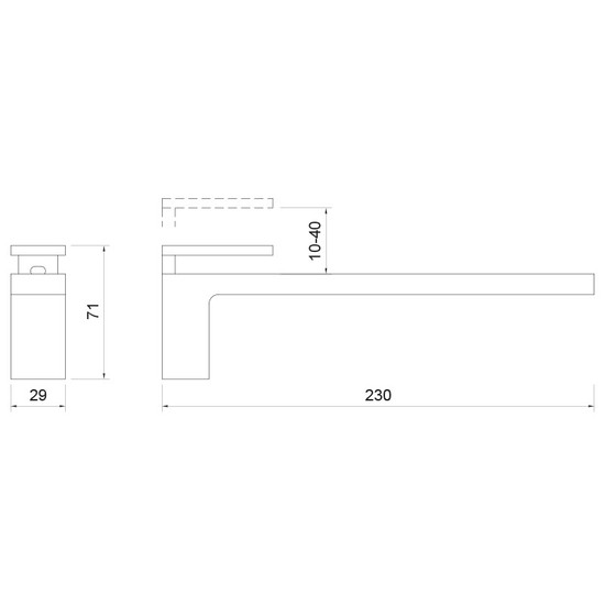 Polctartó ART RM30A állítható 29x71x230 mm Nikkel