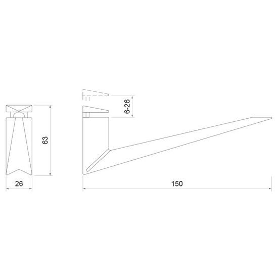 Polctartó ART RM40B állítható 26X63x150 mm Nikkel
