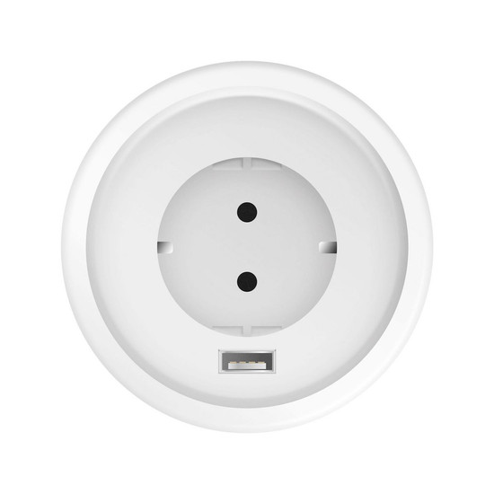 Rejtett elosztó beépíthető konnektor 1x230V + 1xUSB Fehér