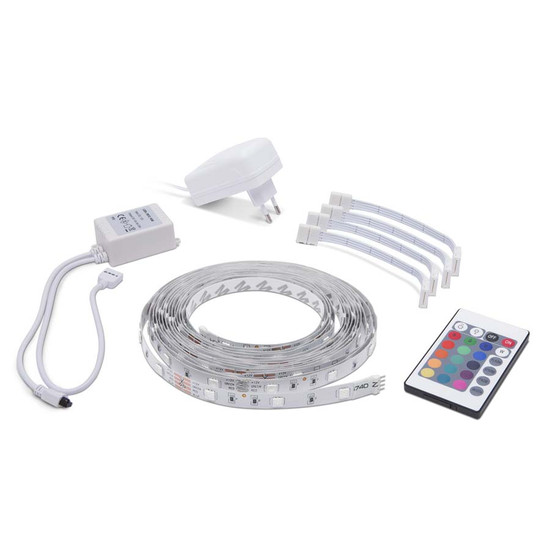 Led szalag szett RGB Beltéri 5m-Trafóval-Távirányítóval Led szalag szett RGB Beltéri 5m-Trafóval-Távirányítóval
