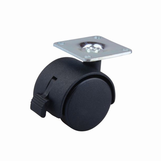 Bútorgörgő 50mm talpas fékes 40kg Fekete Bútorgörgő 50mm talpas fékes 40kg Fekete
