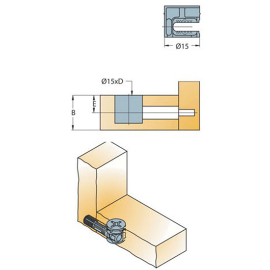 Excenter ház CAM2000-15x10,4mm cink