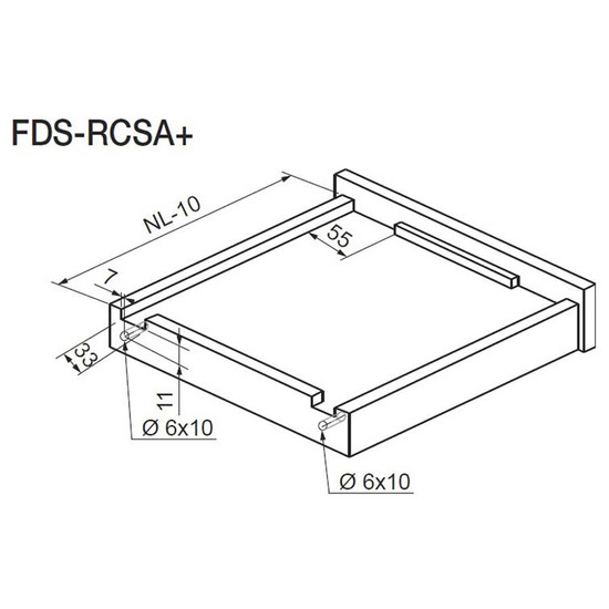 Fiókcsúszó FDS-RCSA+ Rejtett 400mm 35kg Acél Fiókcsúszó FDS-RCSA+ Rejtett 400mm 35kg Acél