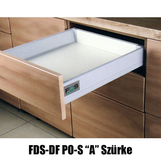 Fiókcsúszó FDS-DF PO-S A Duplafalú Push Open 350 mm 40kg Szürke