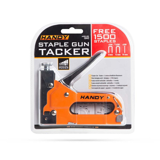 Kézi tűzőgép szett + 3 típusú kapocs Handy Kézi tűzőgép szett + 3 típusú kapocs Handy
