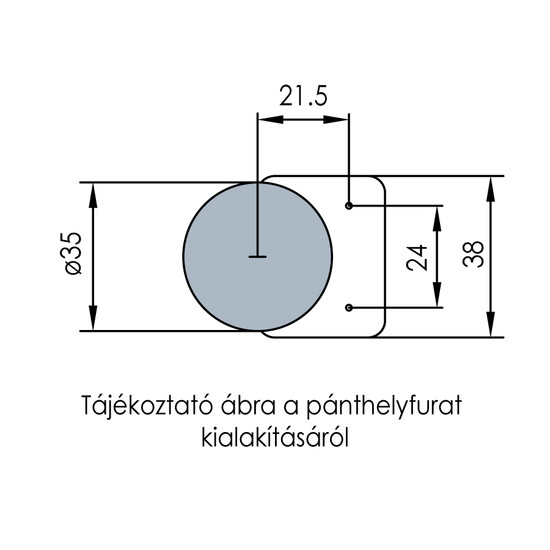 Kivetőpánt 926.0A26 Lenyíló balos ajtópánt