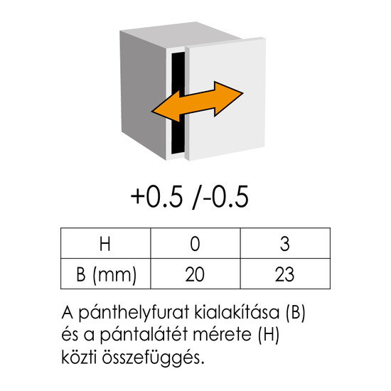 Kivetőpánt 926.0A26 Lenyíló balos ajtópánt
