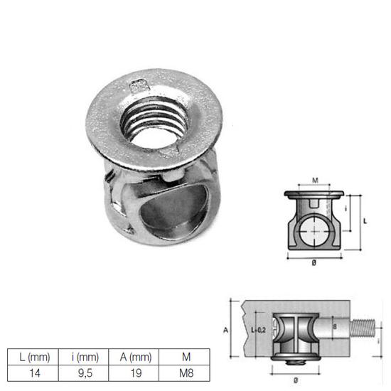 Korpuszösszehúzó ház BO01-14mm horganyzott