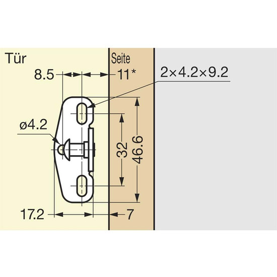 Lenyíló vasalat NSDX-10 Jobbos + Frontrögzítő Lenyíló vasalat NSDX-10 Jobbos + Frontrögzítő
