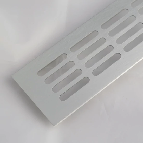 Szellőzőrács szögletes 80x250mm Alumínium