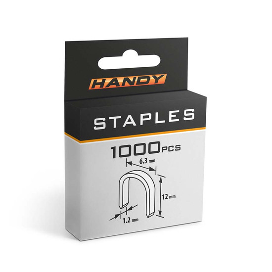 Kézi tűzőgép kapocs 1,2 x 6,3 x 12 mm 1000 db Handy Kézi tűzőgép kapocs 1,2 x 6,3 x 12 mm 1000 db Handy