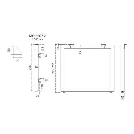 Asztalláb MILADESIGN Mobi-Q MQ5507-Z Fekete Asztalláb MILADESIGN Mobi-Q MQ5507-Z Fekete