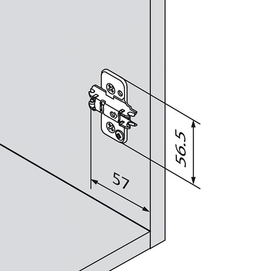 Blum 173H7100 0-ás FEKETE Excenteres keresztalakú szerelőtalp Blum 173H7100 0-ás FEKETE Excenteres keresztalakú szerelőtalp