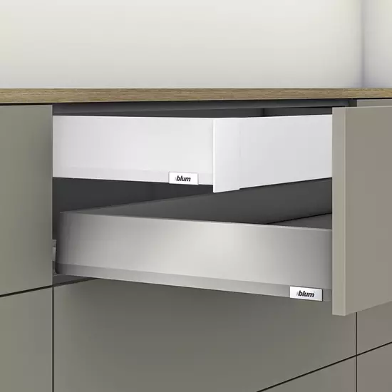 Blum MERIVOBOX fiókszett M magasságú Belső fiók 500mm Selyemfehér