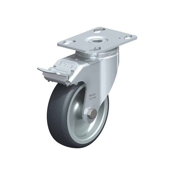 Blickle görgő forgóvillás LKPA-TPA 126G-FI gumi/polipropilén stop-fix fékkel, 120kg Blickle görgő forgóvillás LKPA-TPA 126G-FI gumi/polipropilén stop-fix fékkel, 120kg