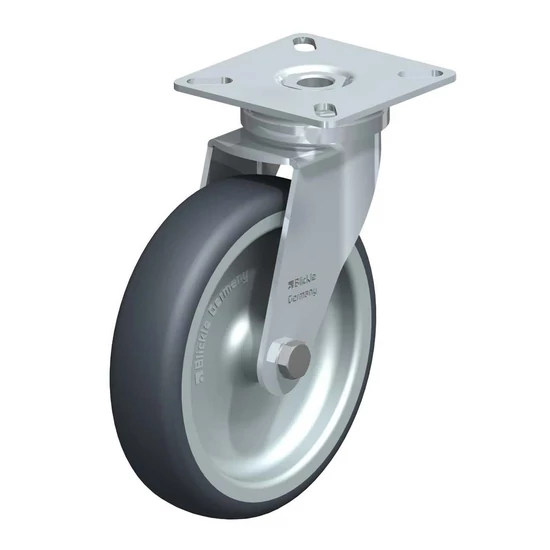 Blickle görgő forgóvillás LPA-TPA 100G gumi/polipropilén 70kg