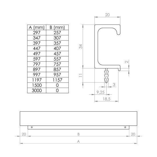 Bútorfogantyú PAOLO 597mm eloxált alumínium Tulip Bútorfogantyú PAOLO 597mm eloxált alumínium Tulip