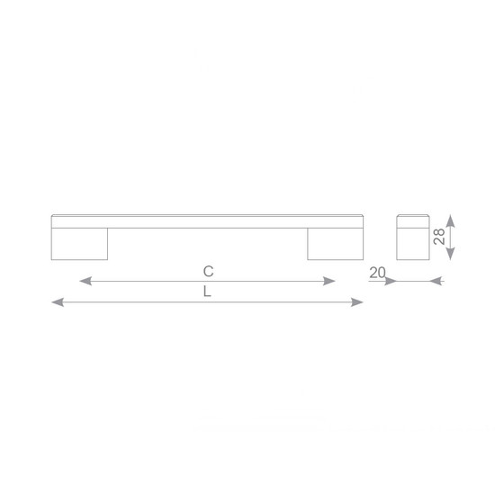 Bútorfogantyú ROCATA 160/203mm Fekete Bútorfogantyú ROCATA 160/203mm Fekete