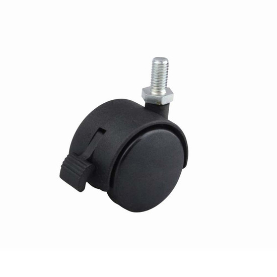 Bútorgörgő 40mm M8x15mm Menetes Fékes 30kg Fekete Bútorgörgő 40mm M8x15mm Menetes Fékes 30kg Fekete