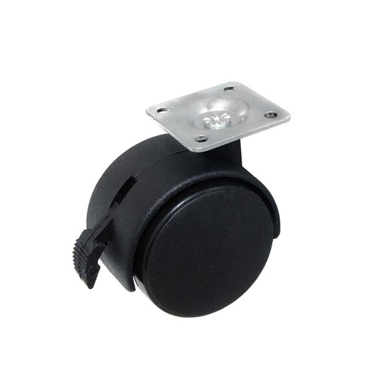 Bútorgörgő 50mm Talpas Fékes 06107 30kg Fekete Bútorgörgő 50mm Talpas Fékes 06107 30kg Fekete
